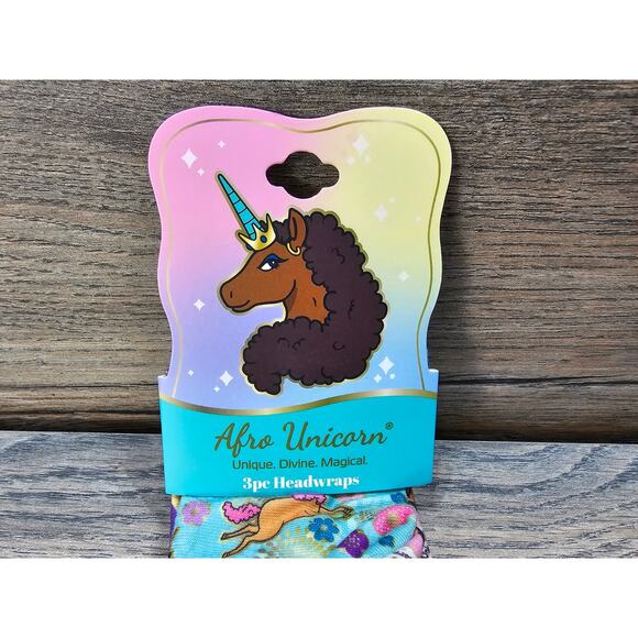 Afro Unicorn 3 piece Headwraps - Picture 2 of 4